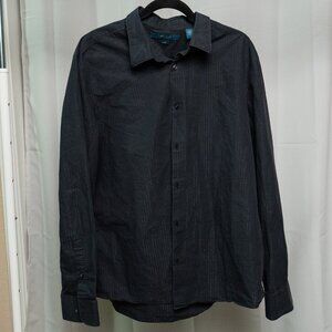 Perry Ellis Slim Fit XXL Black Button Down